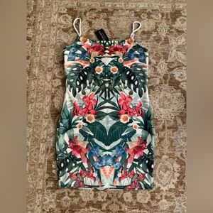 NWT Sz L Tropical Fashion Nova dress